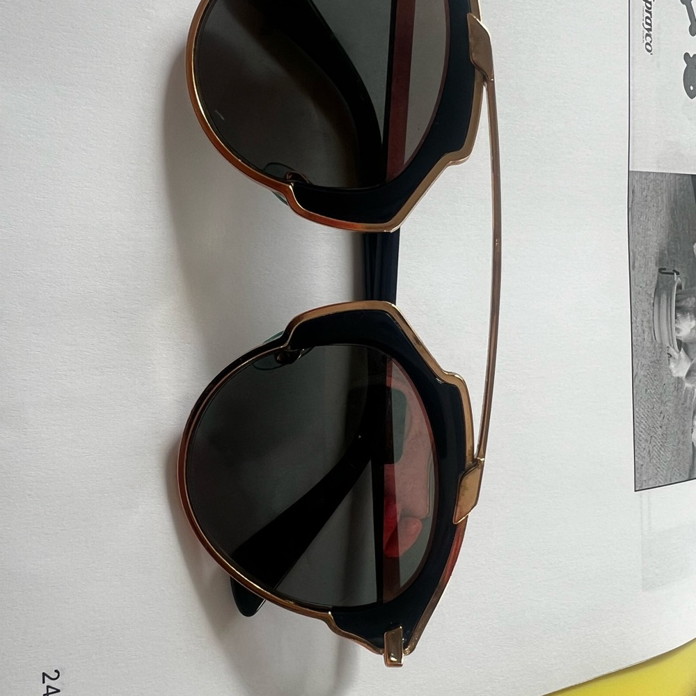 Dior Navy and Rose Gold Sunglasses